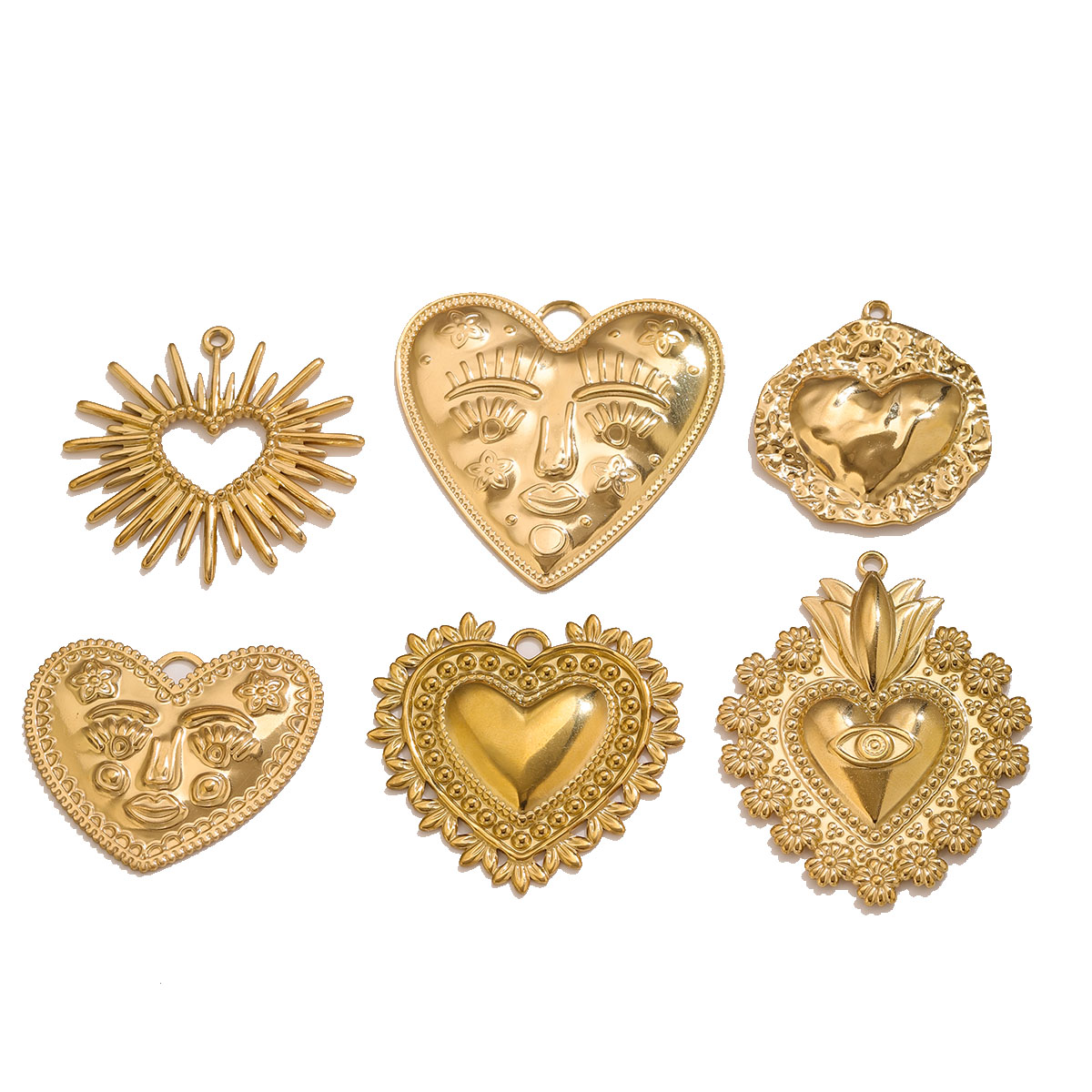 Ethnic Fashion Jewellery - 5 piezas de dijes de corazón