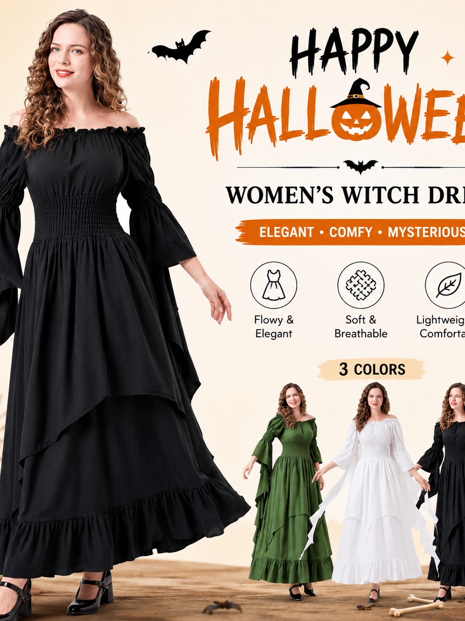 Ethnic Fashion Trends 2026 - Vestido de Baile Medieval de Halloween,