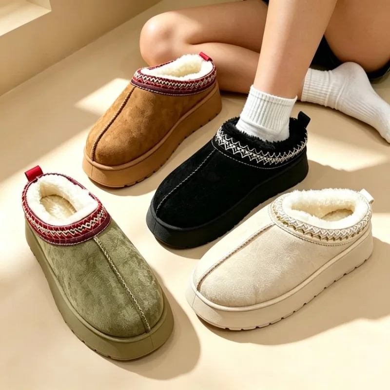Ethnic Fashion For Women - Nuevas Pantuflas de Plataforma Afelpadas de