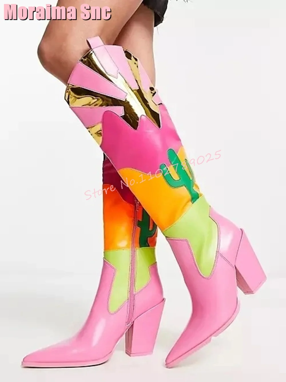 Botas de tacón medio con punta - Ethnic Fashion For Women reseña y precio