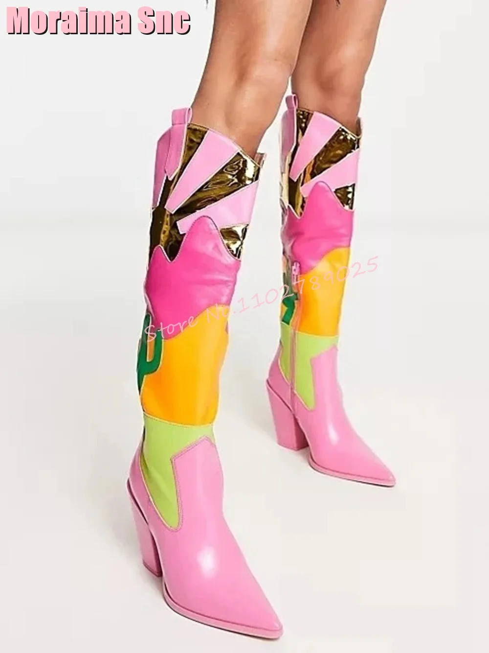 Botas de tacón medio con punta - Ethnic Fashion For Women reseña y precio