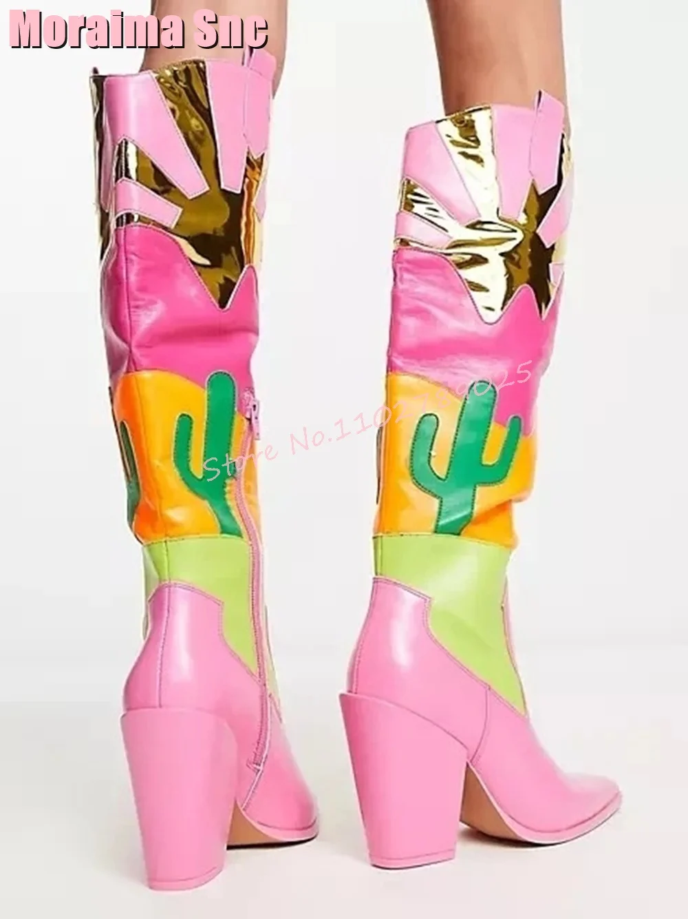 Botas de tacón medio con punta - Ethnic Fashion For Women reseña y precio