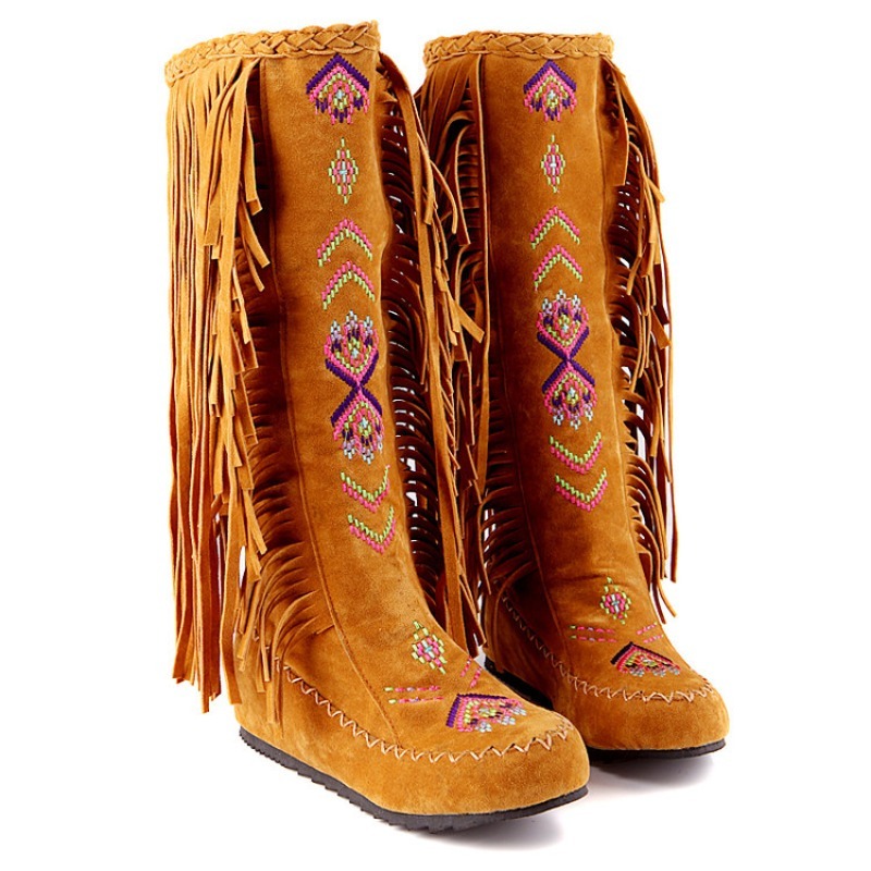 Botas con Borlas, Bordado Hech - Ethnic Fashion For Women reseña y precio