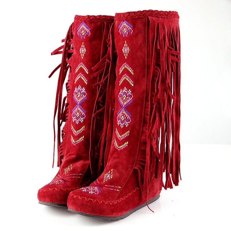 Botas con Borlas, Bordado Hech - Ethnic Fashion For Women reseña y precio
