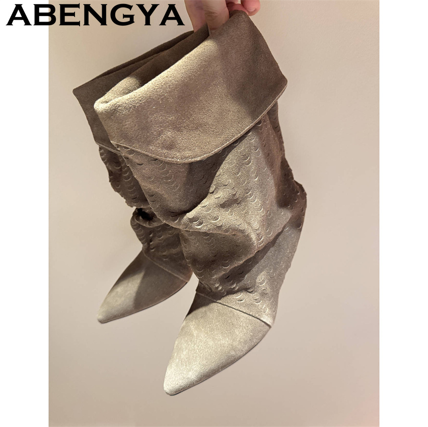 Botas cortas de media pantorri - Ethnic Fashion For Women reseña y precio