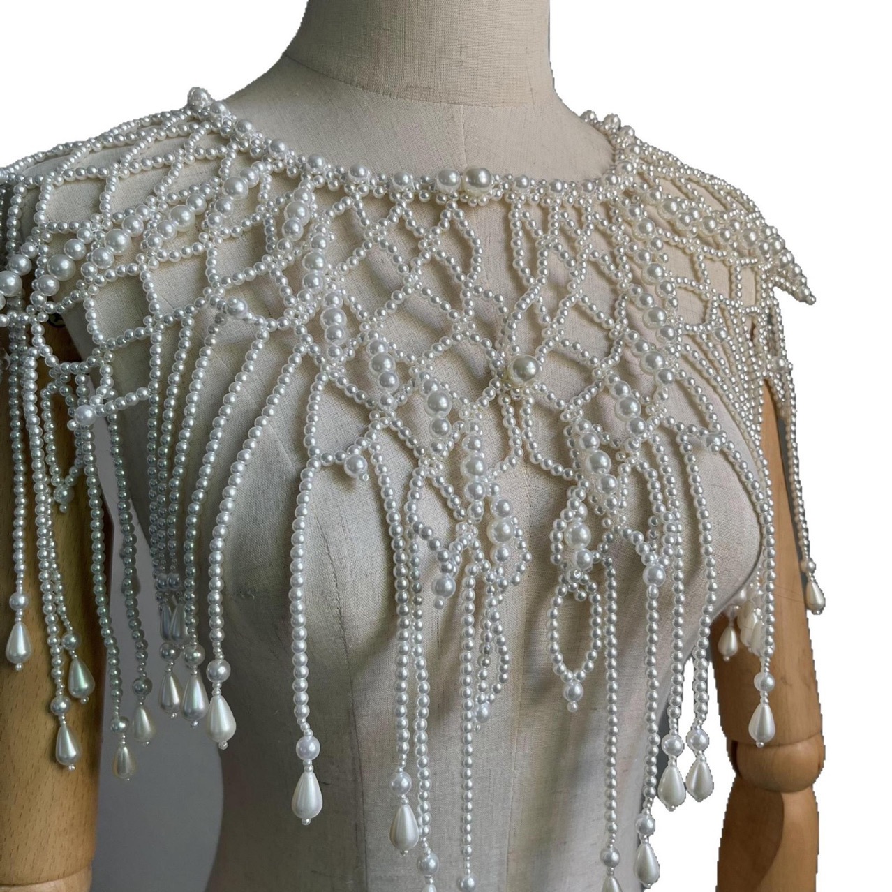 Cadena corporal de perlas hech - Ethnic Fashion Jewellery reseña y precio