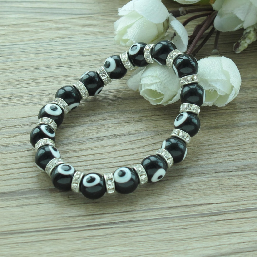 1 Pulsera de Ojo Turco, Cuenta - Fashion Ethnic Wear For Men reseña y precio