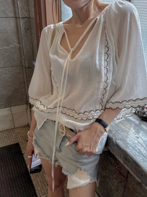 Top de estilo coreano con patc - Ethnic Fusion Fashion reseña y precio