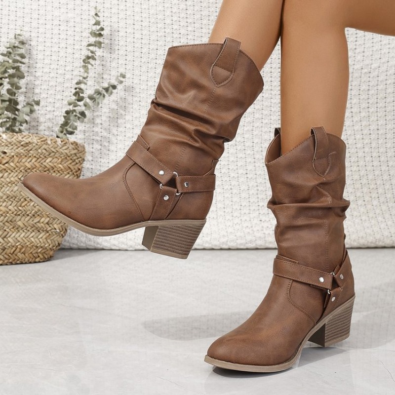 Botas De media pantorrilla par - Ethnic Fashion For Women reseña y precio