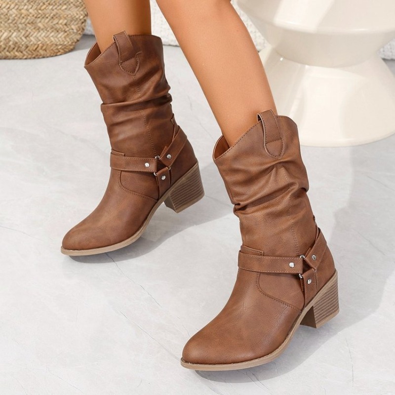 Botas De media pantorrilla par - Ethnic Fashion For Women reseña y precio